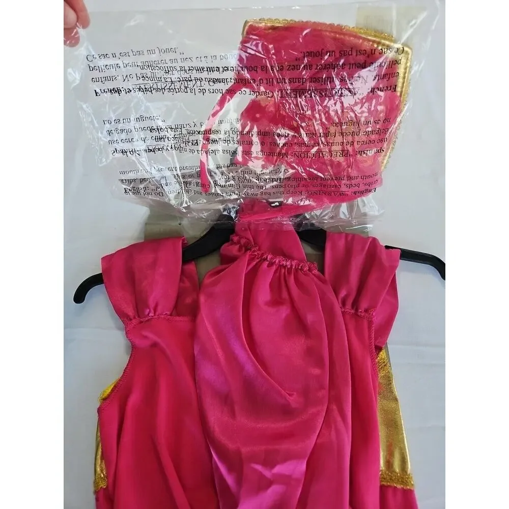 NWT Genie Girl Costume Size M (8-10) Pink And Gold‎